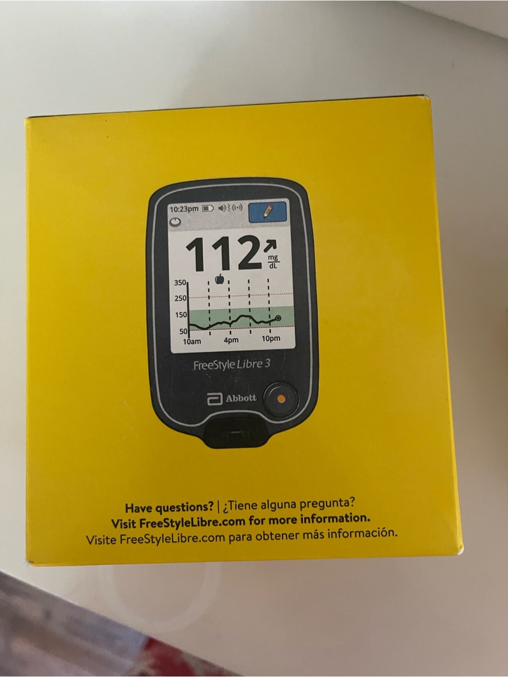 Freestyle Yellow and Black Blood Glucose Meter Box- monitor